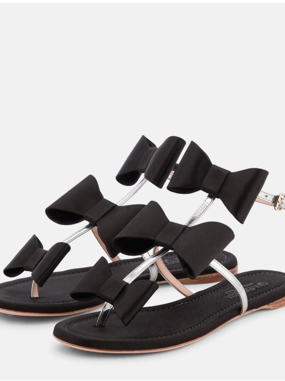 GIAMBATTISTA VALLI
Pop Bow satin and leather sandals 38.5